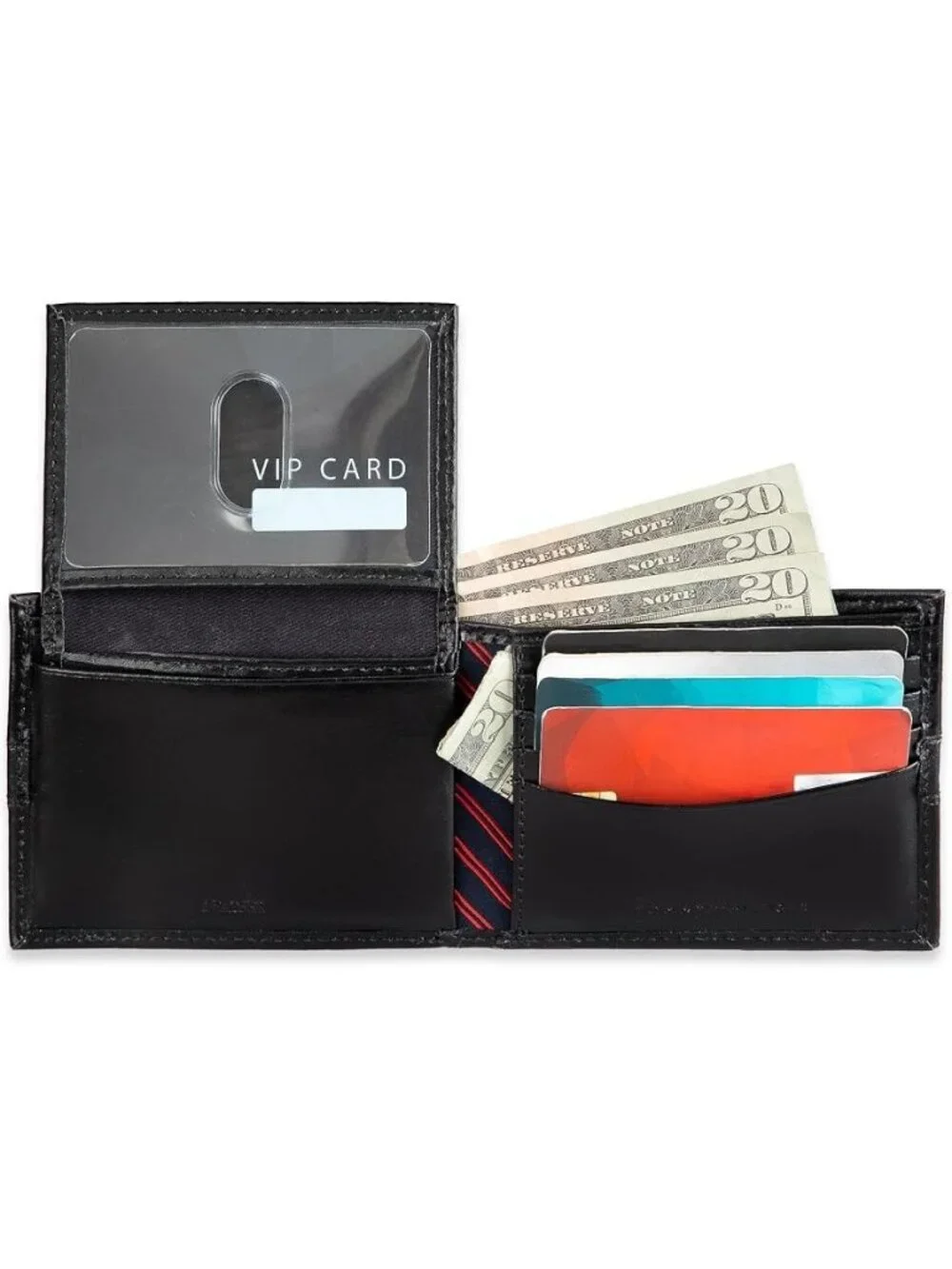 Tommy Hilfiger Bifold Wallet Leather Orson RFID with Removable Passcase - NEW
